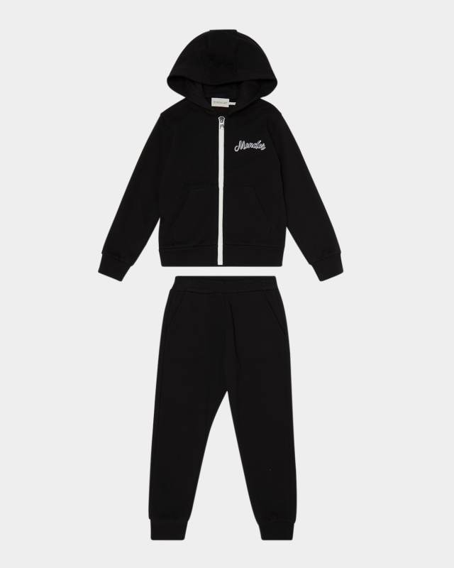 Boy's Logo Sweatshirt and Joggers Set, Size 8-